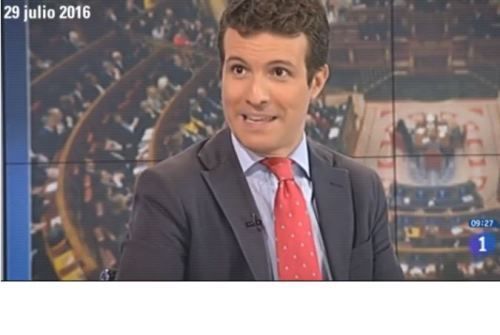 Pablo Casado veía lógico el apoyo del PP al PSOE en la investidura (+video)