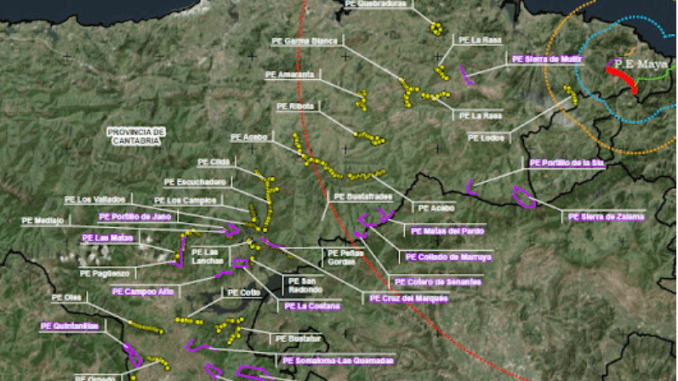 Cantabria tiene 12 parques eólicos y 378 MW en avanzado estado de tramitación