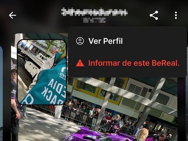 Captura Reportar BeReal