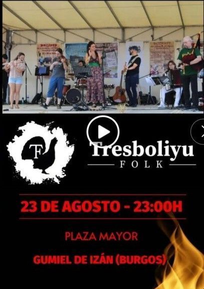 Viernes 23 de agosto, 23.00 Tresboliyu Folk en Gumiel de Izán