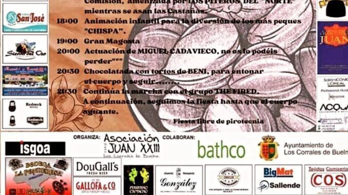 Sábado 12 de octubre Magosta de la Peña Juan XXIII en Los Corrales de Buelna Sábado 12 de octubre Magosta de la Peña Juan XXIII en Los Corrales de Buelna