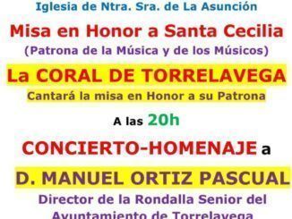 Viernes 22 de noviembre, 19.00 Misa y concierto de Santa Cecilia en Torrelavega