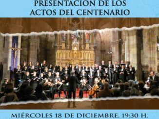 Miércoles 18 de diciembre, 19.30 Sociedad Coral de Torrelavega presenta su centenario.