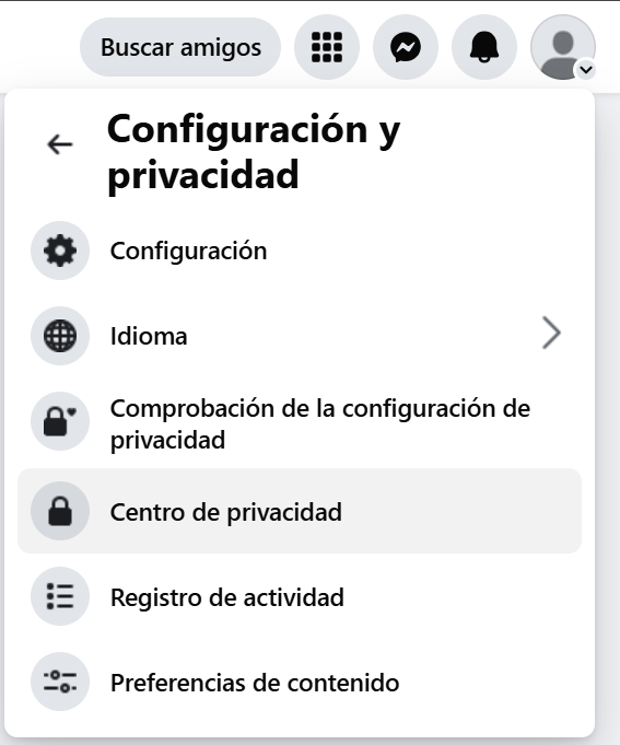 Configuración privacidad