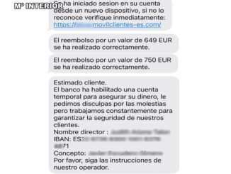 La Guardia Civil alerta sobre envíos de sms bancarios fraudulentos para validar compras de criptomonedas