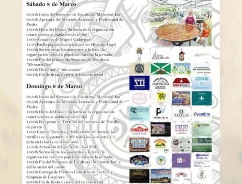Sábado 8 y domingo 9 de marzo Primera Feria de Cantería y Artesanía en Ruiloba
