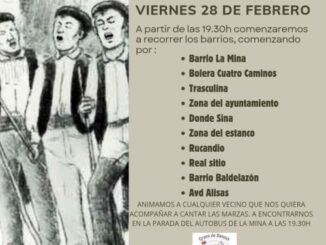 Viernes 28 de febrero. Marzas en Riotuerto