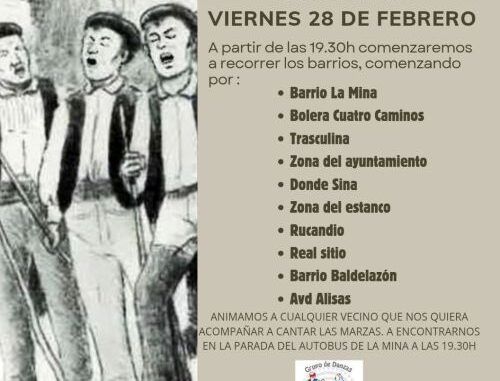Viernes 28 de febrero. Marzas en Riotuerto