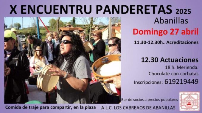 Domingo 27 de abril X Encuentru Panderetas en Abanillas.