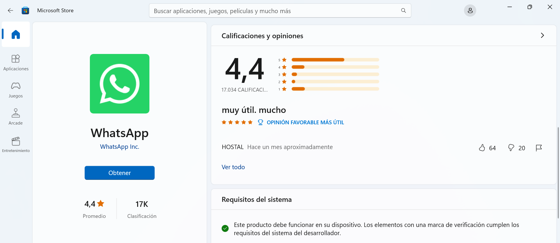 Calificaciones y opiniones