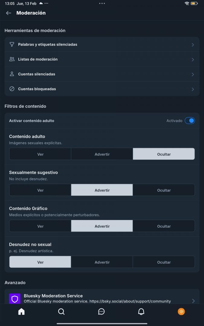 Filtros de contenido