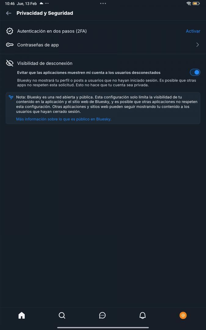 Evitar que las aplicaciones muestren mi cuenta a los usuarios desconectados