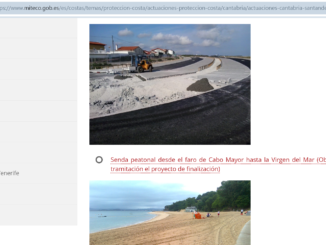 El Ministerio de Transición Ecológica indica que el estado actual del proyecto de la obra de la senda costera de Santander está en tramitación