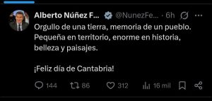 Pedro Sánchez y Alberto Núñez Feijóo, con el Día de Cantabria Pedro Sánchez y Alberto Núñez Feijóo, con el Día de Cantabria