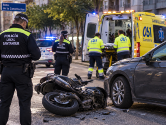 Dos motoristas heridos en sendos accidentes en Santander en apenas hora y media