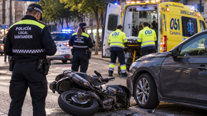 Dos motoristas heridos en sendos accidentes en Santander en apenas hora y media