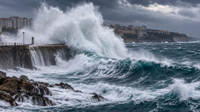 Cantabria activa la alerta naranja por olas de hasta 8 metros y fuertes vientos este viernes