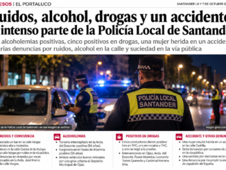 Cinco conductores dan positivo en drogas en una jornada con alcoholemias, ruidos y un accidente en Santander